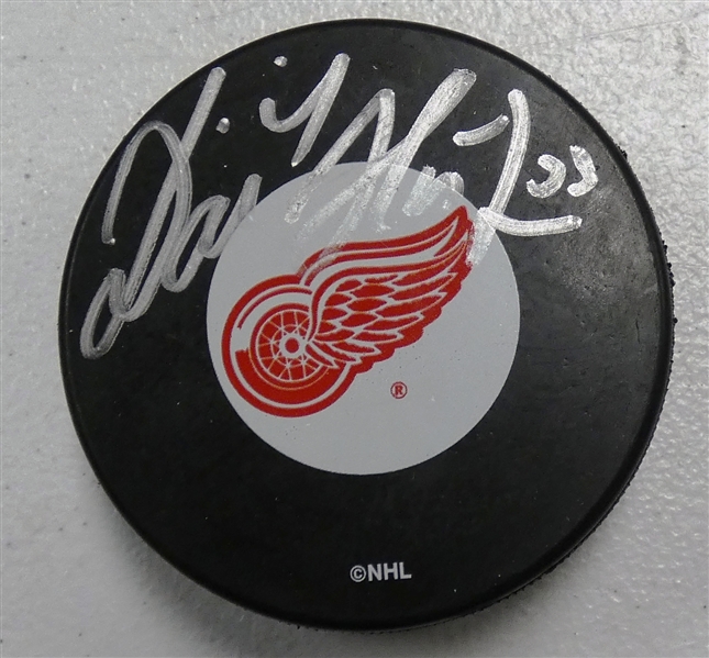 Dominik Hasek Autographed Red Wings Puck