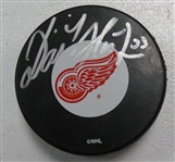 Dominik Hasek Autographed Red Wings Puck