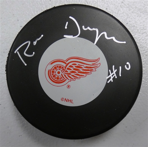 Ron Duguay Autographed Red Wings Puck