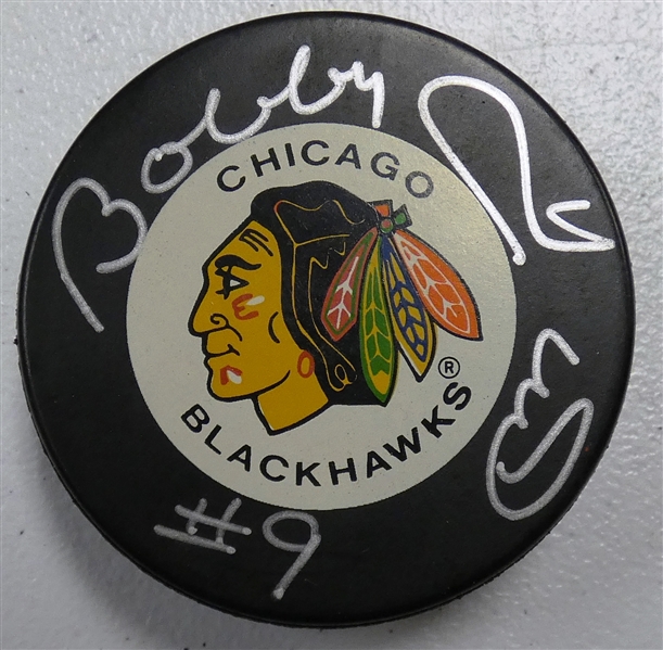 Bobby Hull Autographed Blackhawks Puck