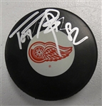 Tomas Kopecky Autographed Red Wings Puck