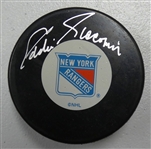 Eddie Giacomin Autographed Rangers Puck