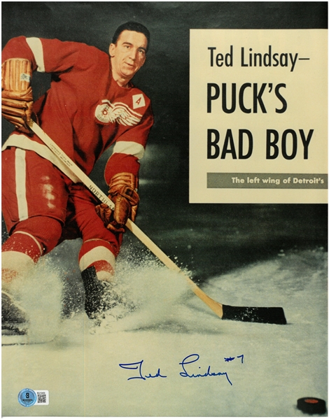 Ted Lindsay Autographed 11x14