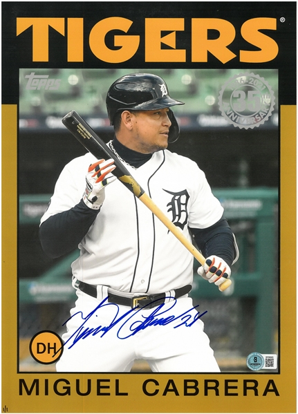 Miguel Cabrera 1/1 Topps 10x14 Autographed Card