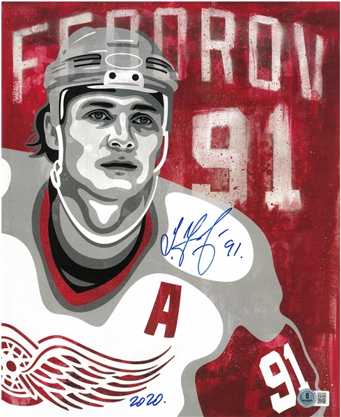 Sergei Fedorov Autographed 11x14 SGA Litho