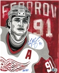 Sergei Fedorov Autographed 11x14 SGA Litho