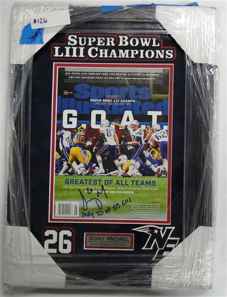 Sony Michel Autographed Framed Sports Illustrated