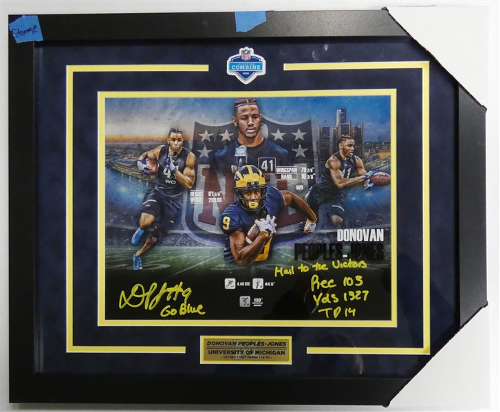 Donovan Peoples-Jones Autographed Framed 11x14