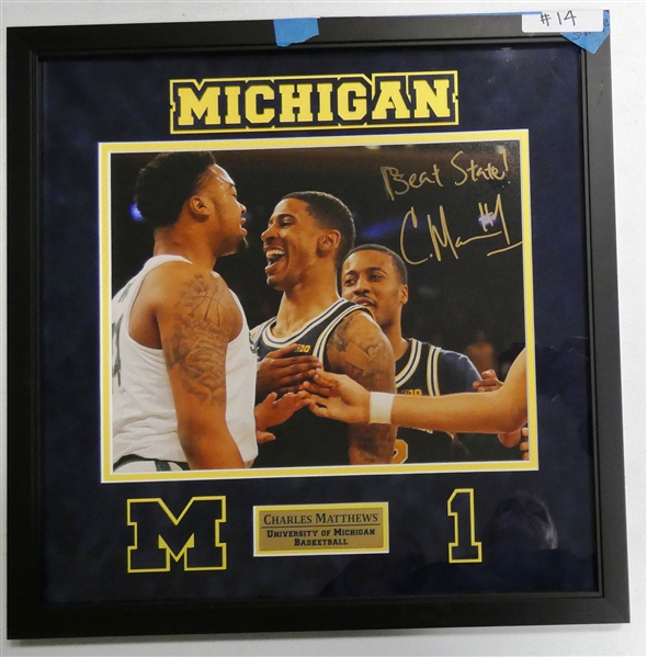 Charles Matthews Autographed Framed 11x14