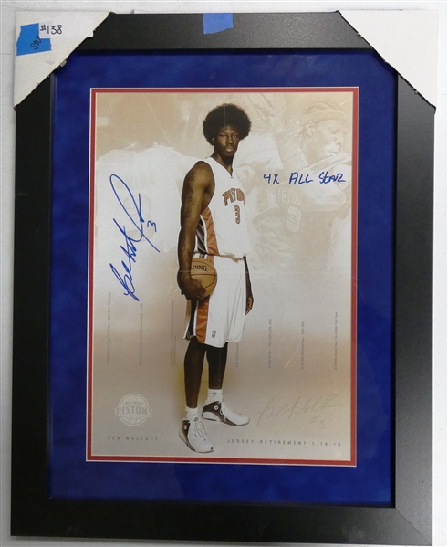 Ben Wallace Autographed Framed 12x18