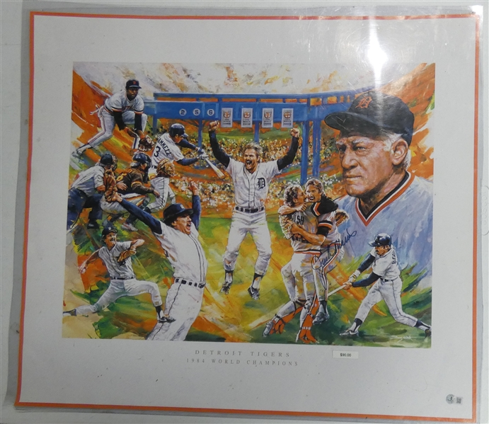 Jack Morris Autographed 1984 Tigers Poster