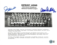 Joe Schmidt & Dorne Dibble Autographed 8x10