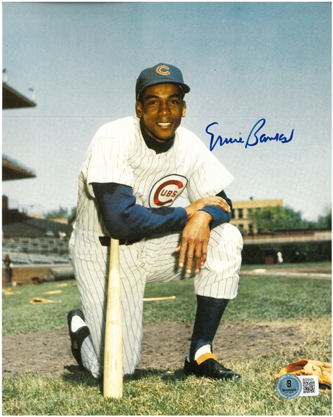 Ernie Banks Autographed 8x10