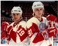 Sergei Fedorov Autographed 8x10 w/ Yzerman