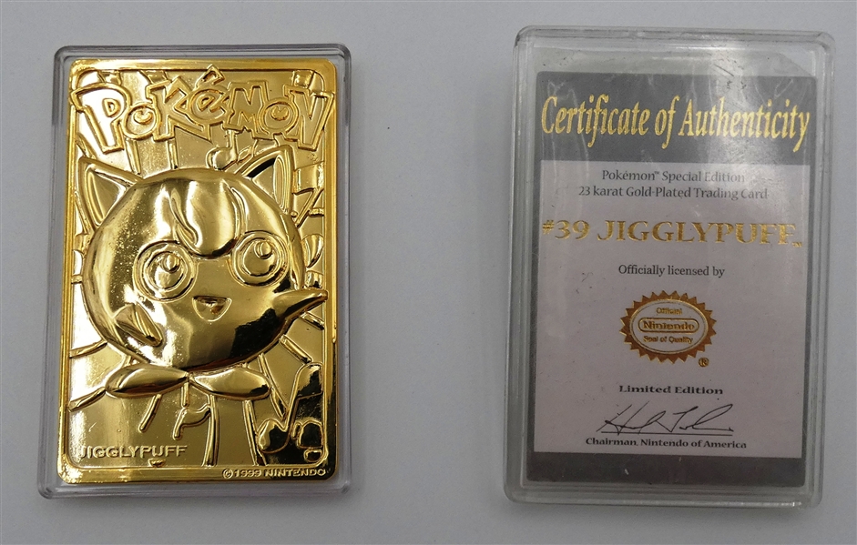 Pokemon 23 kt Gold Trading Card - Jigglypuff