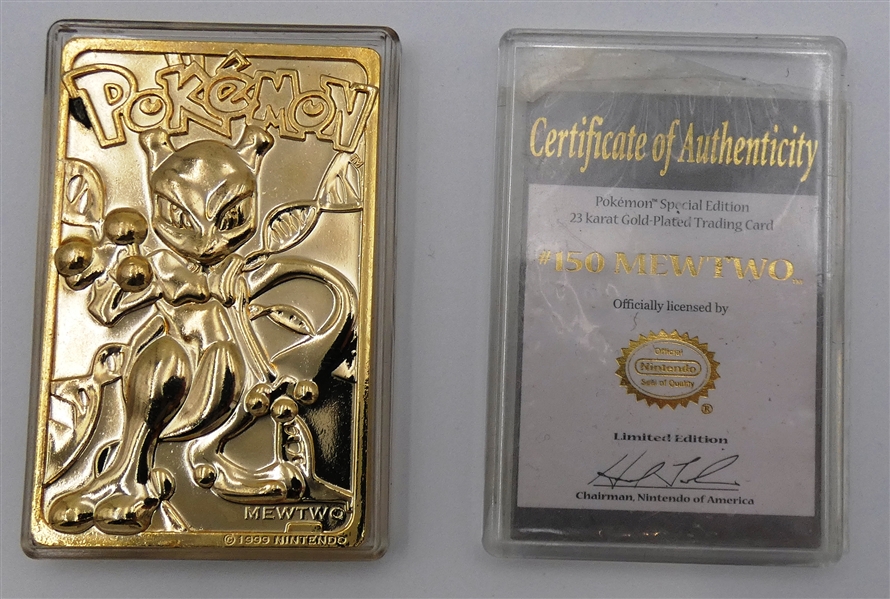 Pokemon 23 kt Gold Trading Card - Mewtwo
