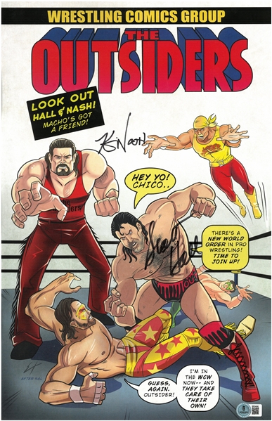 Scott Hall & Kevin Nash Autographed 11x17