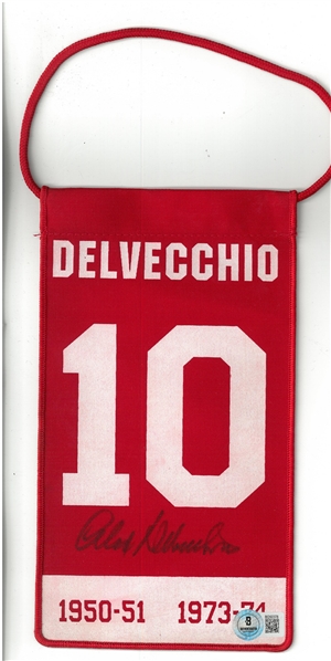 Alex Delvecchio Autographed 5x10 Mini Banner