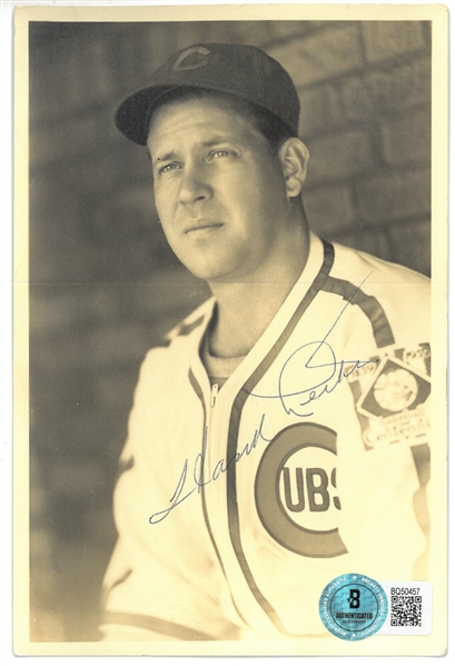 Hank Leiber Autographed 4x6 Photo