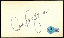 Dave Rozema Autographed 3x5 Index Card