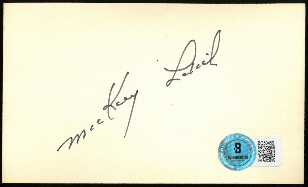 Mickey Lolich Autographed 3x5 Index Card