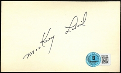 Mickey Lolich Autographed 3x5 Index Card