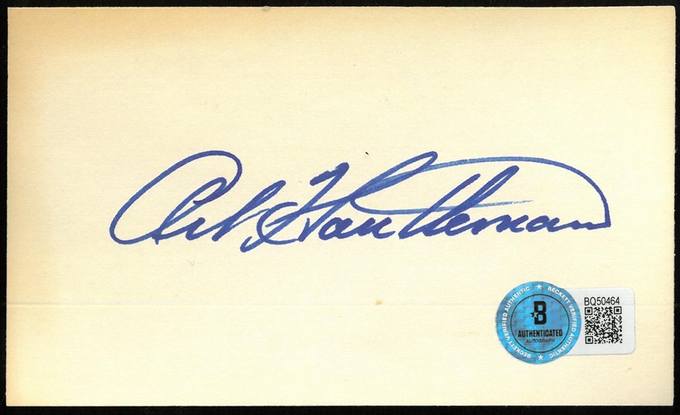Art Houtteman Autographed 3x5 Index Card
