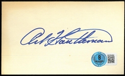 Art Houtteman Autographed 3x5 Index Card