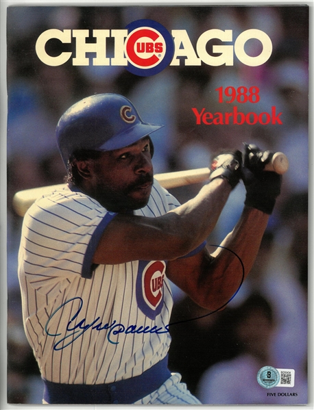 Andre Dawson Autographed 1988 Cubs Yearbook