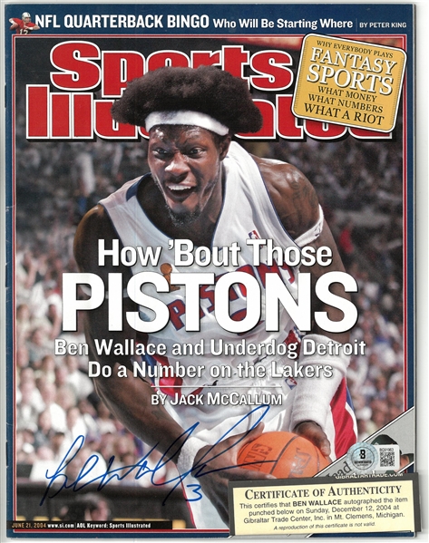 Ben Wallace Autographed Sports Illustrated