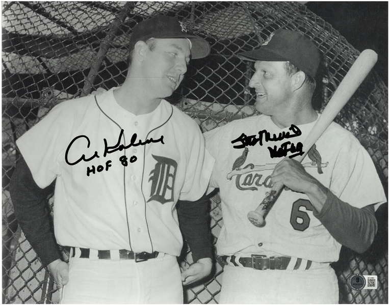 Al Kaline & Stan Musial Autographed 11x14