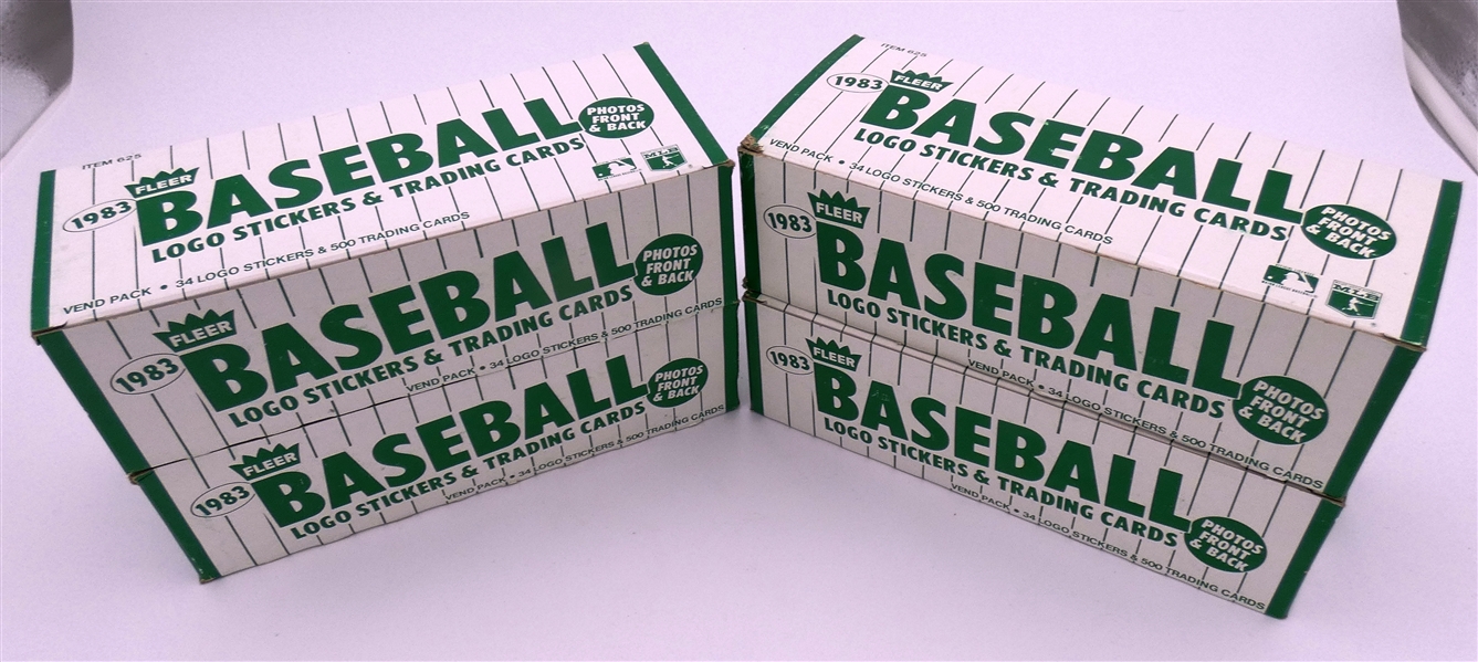 1983 Fleer Vending Boxes Lot of 4 #1,2,3,4