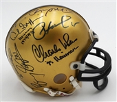 Heisman Mini Helmet Signed by 12 (Gold)
