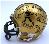 Heisman Mini Helmet Signed by 12 (Gold)