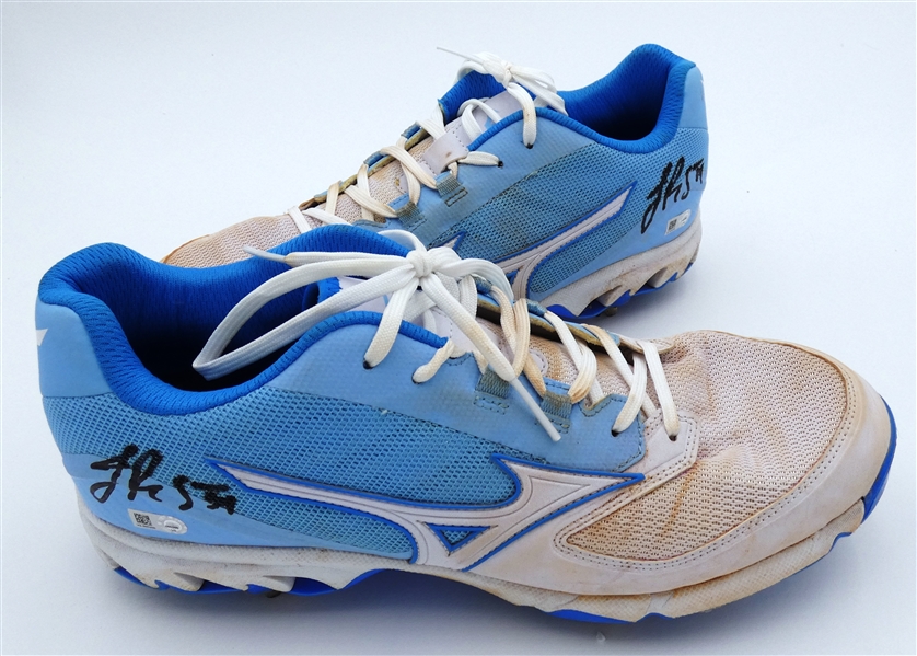 Jake Rogers Game Worn Autographed Cleats
