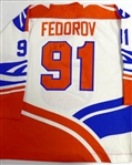 Sergei Fedorov Autographed Russian Jersey