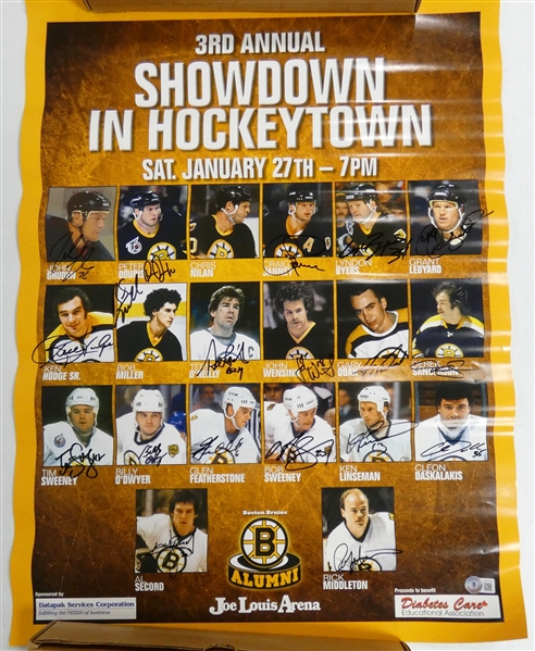 Boston Bruins Alumni Signed 18x24 Poster
