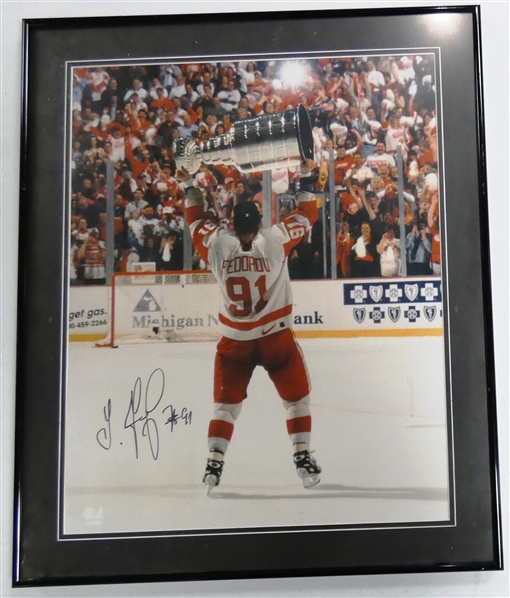 Sergei Fedorov Autographed Framed 16x20