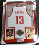 James Harden Autographed Framed Jersey (Pick up only)
