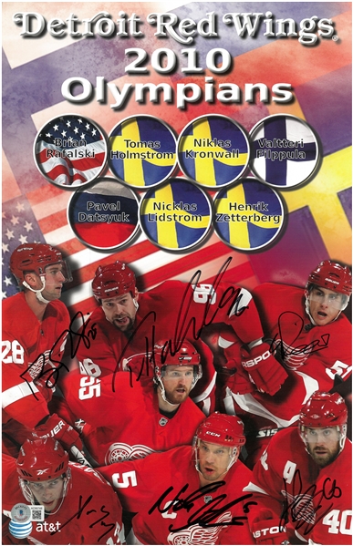Red Wings 2010 Olympians 11x17 Autographed Photo
