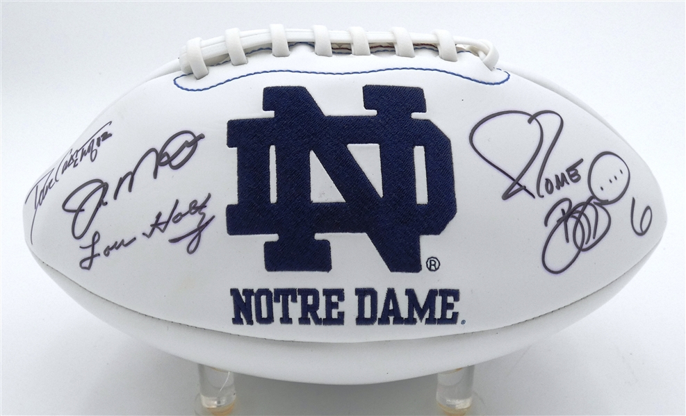 Notre Dame Hall of Famers Autographed Football