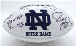 Notre Dame Hall of Famers Autographed Football