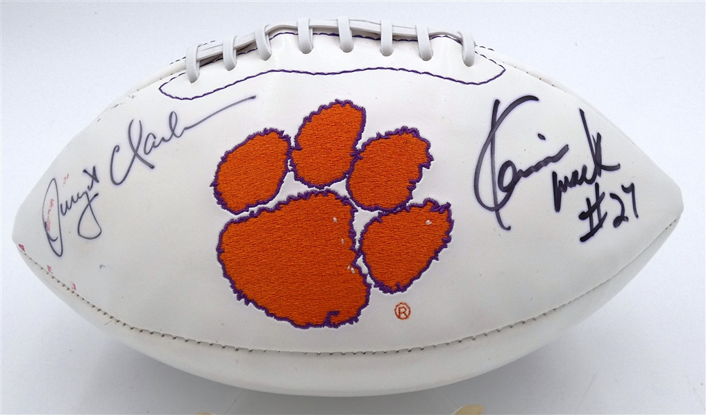 Kevin Mack & Dwight Clark Autographed Clemson Football