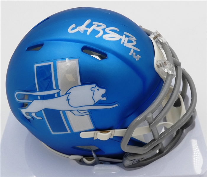 Amon-Ra St. Brown Autographed Lions Mini Helmet