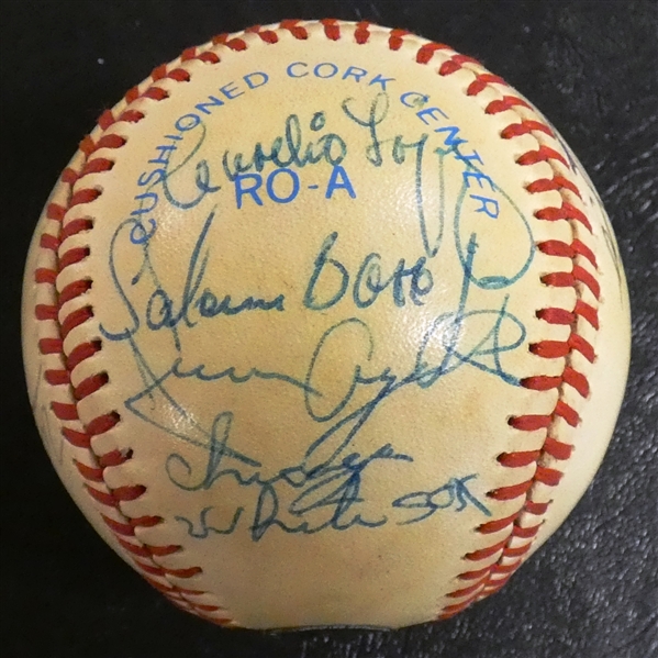 Aurelio Lopez Autographed Baseball (Also signed by 6 others)