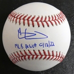 Riley Greene Autographed Baseball w/ Debut