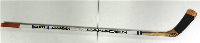 Harold Snepsts Game Used Autographed Stick