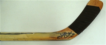 Harold Snepsts Game Used Autographed Stick