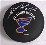 Glenn Hall Autographed Blues Puck