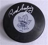 Rod Seiling Autographed Maple Leafs Puck